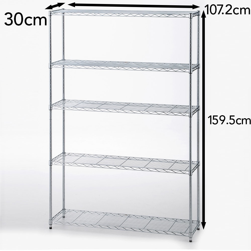 M12 ポール径19mm インテリアシェルフw107 5段 5段 幅107cm 収納用品 収納家具ホームセンター通販のカインズ