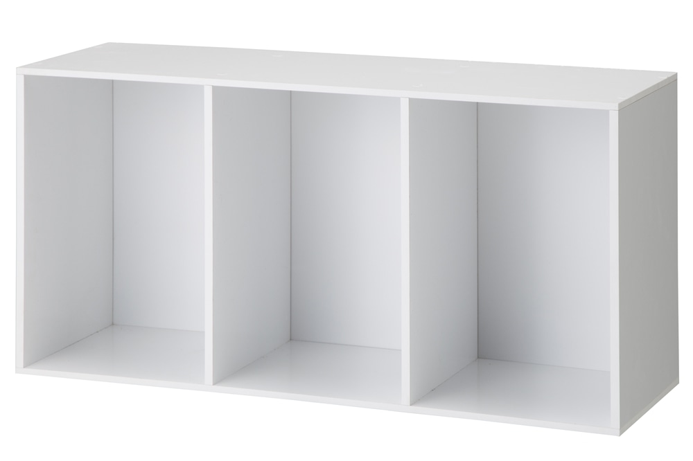 カラーボックス T5 固定棚収納ボックス3段 ホワイト ホワイト 収納用品 収納家具ホームセンター通販のカインズ
