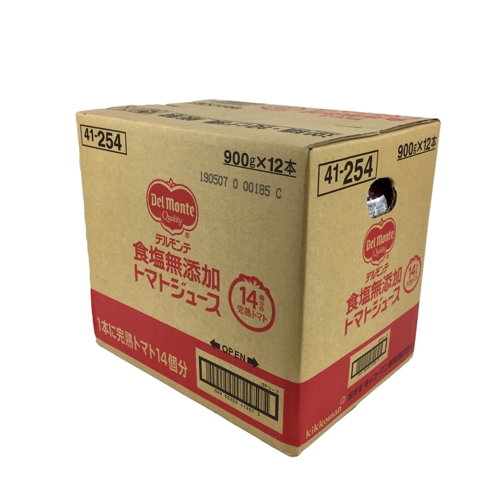 ケース販売 デルモンテ 食塩無添加トマトジュース 900g 12本 飲料 水 お茶ホームセンター通販のカインズ