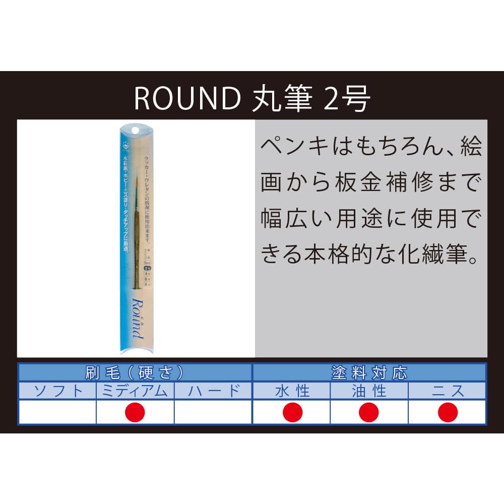 Round 丸筆 2号 2号 塗料 ペンキ 塗装用品ホームセンター通販のカインズ