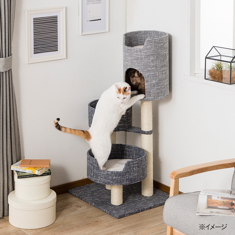 キャットインテリアタワー 3カップ 3カップ ペット用品 犬 猫 小動物 ホームセンター通販のカインズ