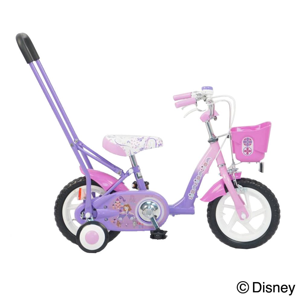 店舗限定 自転車 押して棒付きディズニー幼児車 ちいさなプリンセスソフィア 12インチ ソフィア 自転車ホームセンター通販のカインズ