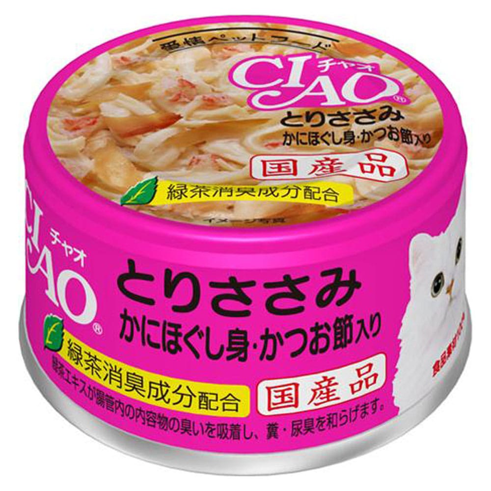 いなば Ciao とりささみ かにほぐし身 かつお節入り 85g かに かつお節 ペット用品 犬 猫 小動物 ホームセンター通販のカインズ