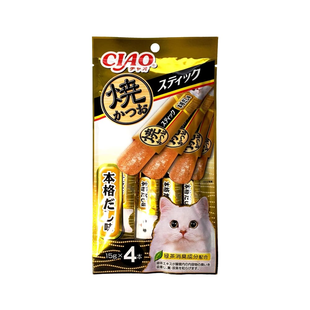 チャオ 焼かつお スティック 本格だし味 15g 4本 本格だし味 ペット用品 犬 猫 小動物 ホームセンター通販のカインズ