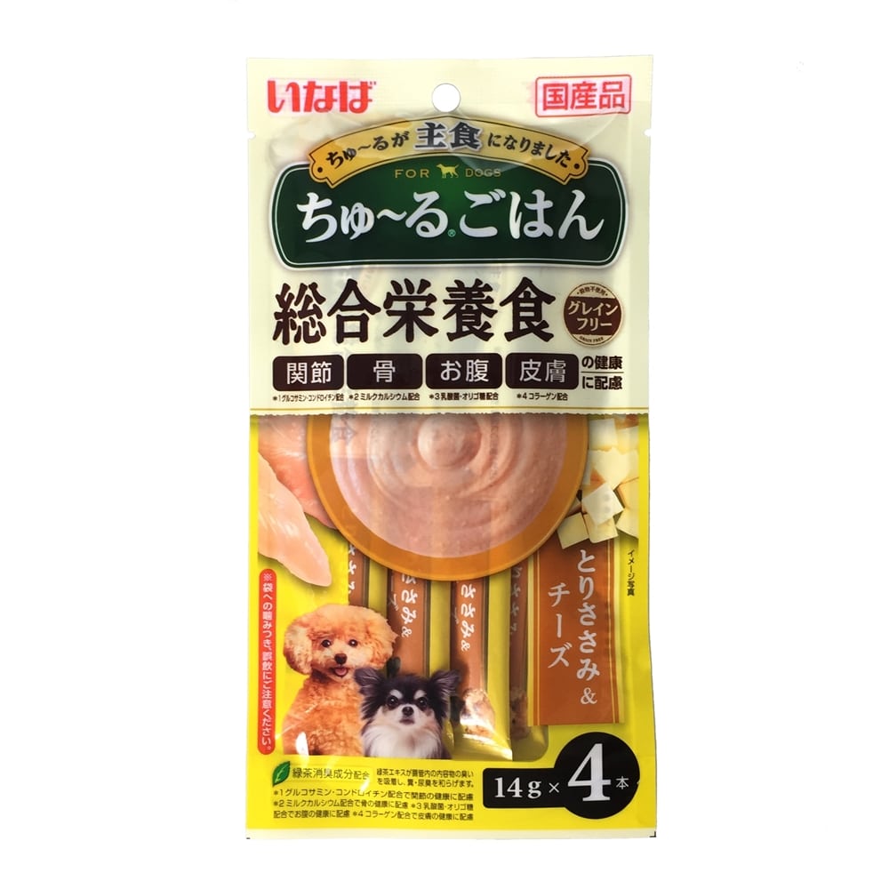 いなば ちゅーるごはん とりささみ チーズ 14g 4本 とりささみ チーズ ペット用品 犬 猫 小動物 ホームセンター通販のカインズ