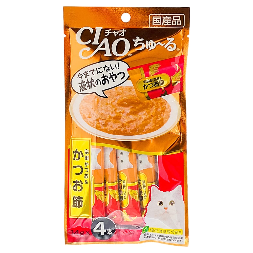 いなば Ciao ちゅ る 宗田かつお かつお節 14g 4本 宗田かつお かつお節 ペット用品 犬 猫 小動物 ホームセンター通販のカインズ