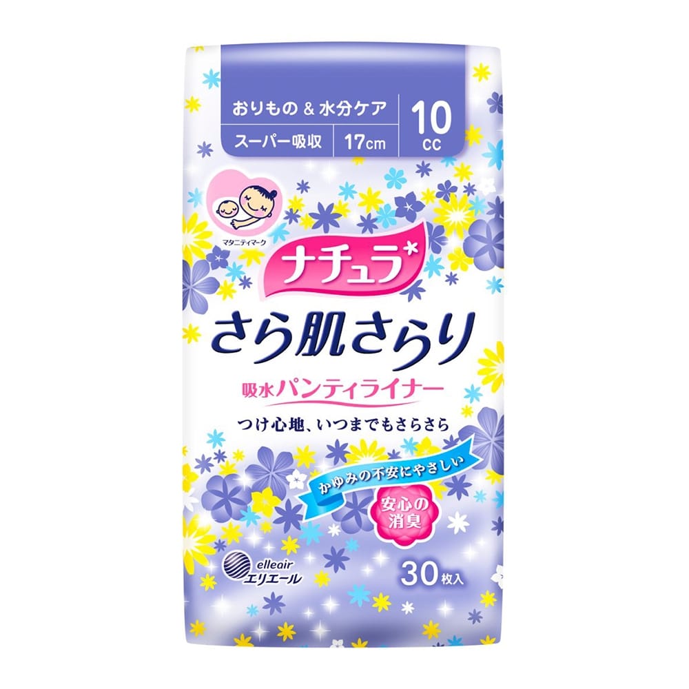 最安値｜大王製紙 ナチュラ さら肌さらり 吸水ライナー スーパー吸収10cc 羽なし 17cm 吸水パンティライナー 30枚×2個 大王製紙  [6637]の価格比較