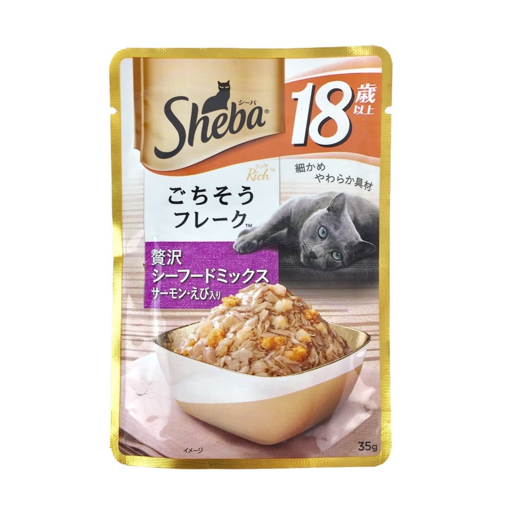 シーバ 18歳 シーフードミックスサーモンえび 35g サーモンえび ペット用品 犬 猫 小動物 ホームセンター通販のカインズ