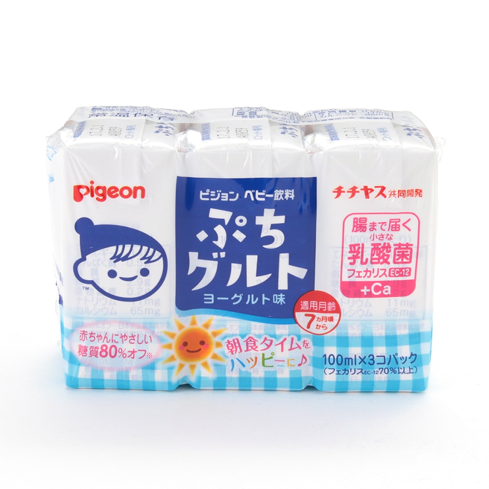 最安値 ピジョン ベビー飲料 ぷちグルト ヨーグルト味 100ml 3コセット の価格比較