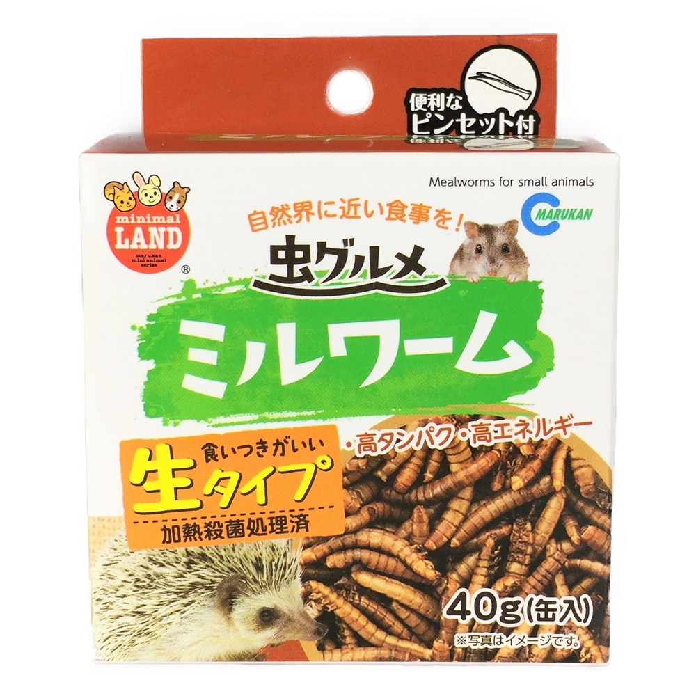 虫グルメ ミルワーム 40g ミルワーム ペット用品 犬 猫 小動物 ホームセンター通販のカインズ