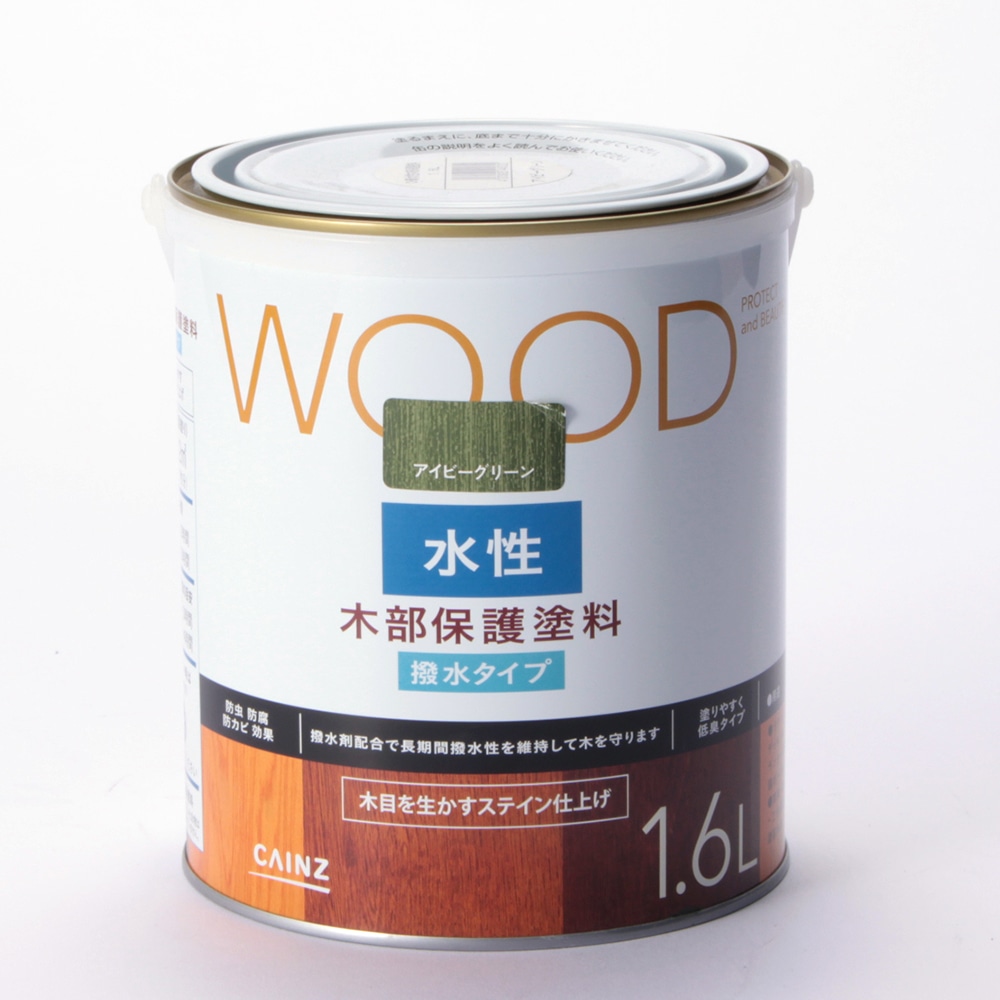 Wood 水性木部保護塗料 1 6l アイビーグリーン 1 6l アイビーグリーン 塗料 ペンキ 塗装用品ホームセンター通販のカインズ